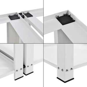 Waschmaschinen-Sockel 2-fach Cremlingen 150 kg Weiß [en.casa]