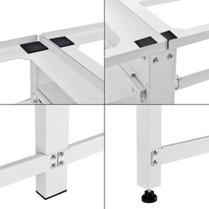 Waschmaschinen-Sockel 2-fach Bothel mit Ablagen 150 kg Weiß [en.casa]