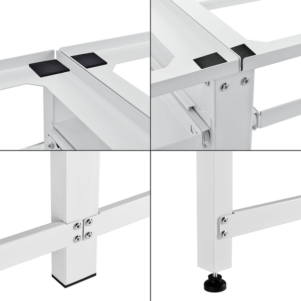 Waschmaschinen-Sockel 2-fach Bothel mit Ablagen 150 kg Weiß [en.casa]