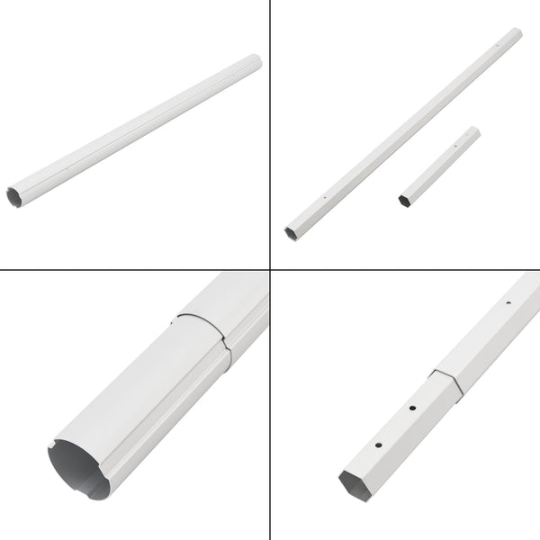 Pool Aufrollvorrichtung Oliveti mit Schiebern Aluminium [en.casa]