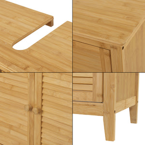 Bambus Waschbeckenunterschrank Värmdö 60x67x30cm [en.casa]