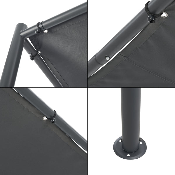 Pavillon Carunchio 300x285x248cm Dunkelgrau [en.casa]