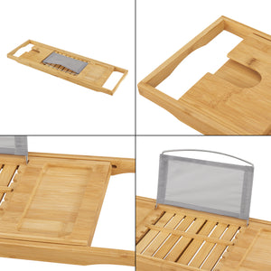 Badewannenablage Orivesi Bambus ausziehbar 70 - 105,5 cm [en.casa]