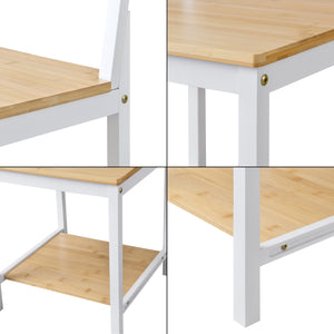 Herrendiener Juuka 133x40x42 cm Kleiderstuhl Bambus [en.casa]