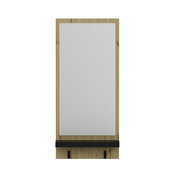 Garderobenpaneel Humlebæk Eicheoptik/Schwarz [en.casa]