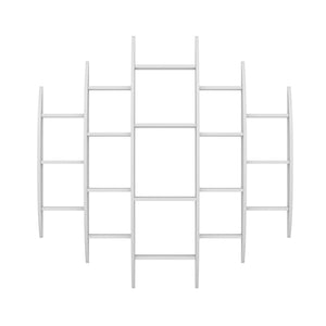 Wandregal Dianalund 147x146x29 cm Weiß [en.casa]