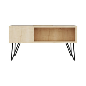 Couchtisch Gråsten mit Ablagefächern Saphir Eiche / Schwarz [en.casa]