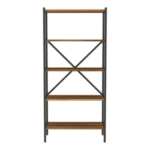 Küchenregal Tomelilla 160x66x34 cm Walnuss/Anthrazit [en.casa]