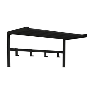 Wandgarderobe Tolga mit Hutablage Schwarz [en.casa]