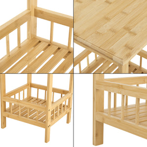 Standregal Pyhäjärvi Bambus 79x33x33 cm Natur [en.casa]