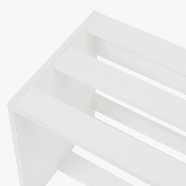 Beistelltisch Rønde 43x64x33 cm Weiß [en.casa]