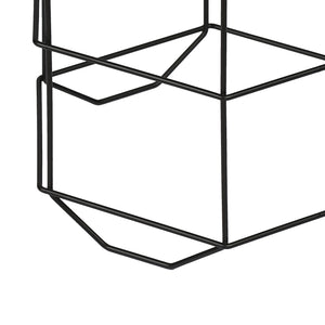 Beistelltisch-Set Hørning 3er Set Metallkorb Schwarz / Marmoroptik [en.casa]