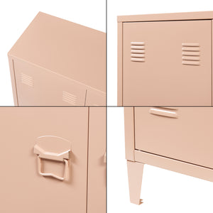 Metallschrank Oripää - 90x80x33cm - Hellbraun