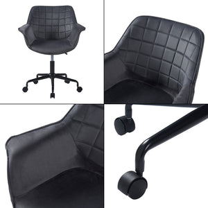 Bürostuhl Kaavi Dunkelgrau [en.casa]