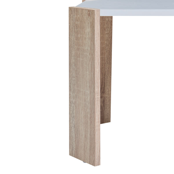 Satztisch Rantasalmi 3er Set Weiß/Eiche-Optik [en.casa]