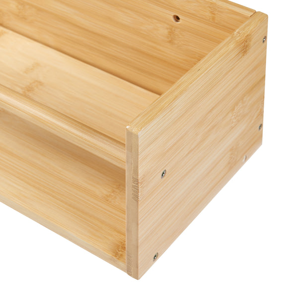 2-in-1 Wandregal Flå Bambus [en.casa]