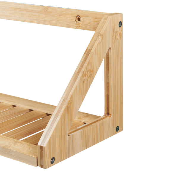 Wandregalset Gjerdrum 2er Set 43x15x15cm Bambus [en.casa]