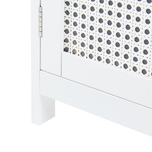 Hochschrank Karlsøy 161x35x32cm Weiß [en.casa]