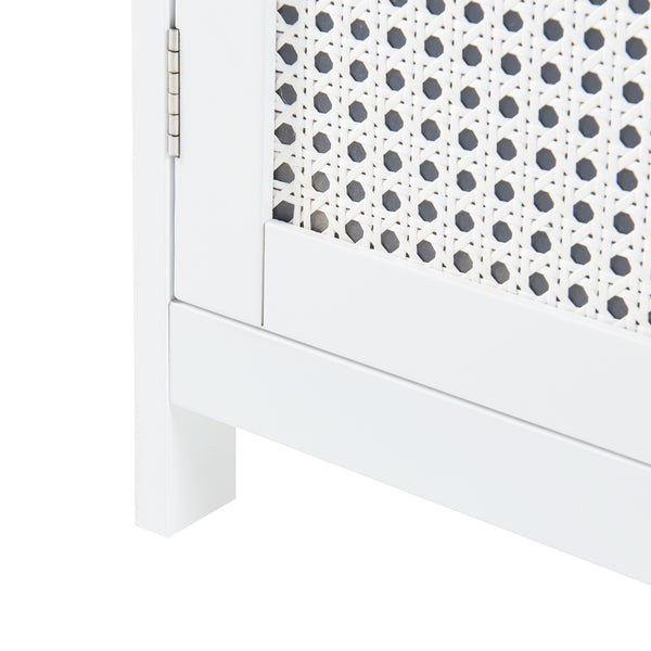 Hochschrank Karlsøy 161x35x32cm Weiß [en.casa]