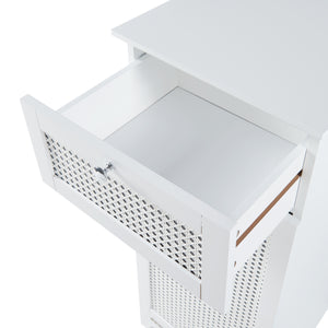 Wäscheschrank Karlsøy 90x38x40cm Weiß [en.casa]