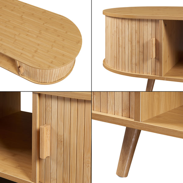 Couchtisch Nordkapp mit 2 Türen [en.casa]