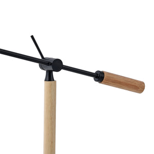 Tischleuchte Watford Schwarz / Holzfarben [lux.pro]