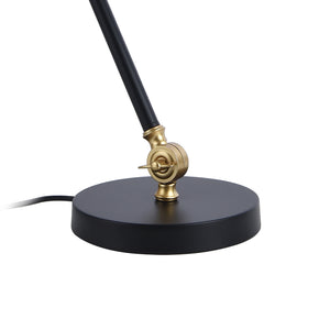 Tischleuchte Abergele Schwarz / Goldfarben [lux.pro]