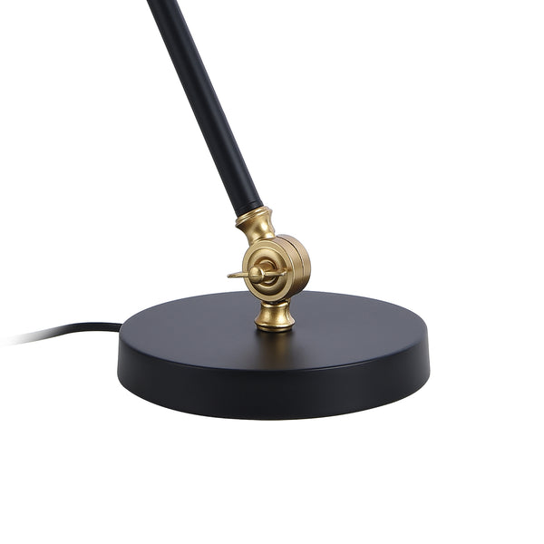 Tischleuchte Abergele Schwarz / Goldfarben [lux.pro]