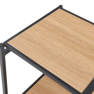 Klappregal Telemark 81x68x38 cm Schwarz/Eiche-Optik [en.casa]