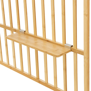 Wandregal Røst 120x80x13cm Bambus [en.casa]