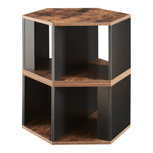 Couchtischset Molde 2-tlg. Schwarz/Walnussoptik [en.casa]