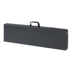 Klappbank-Set Mark 2-tlg. Rattanoptik Schwarz [en.casa]