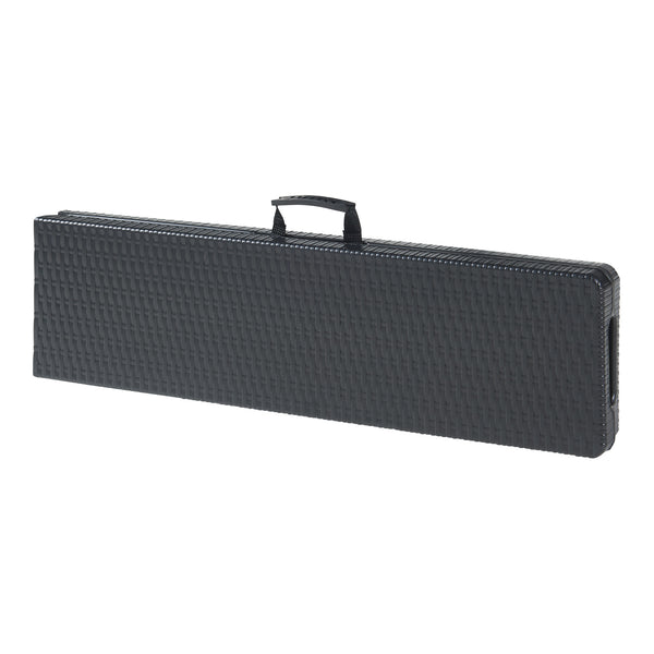 Klappbank-Set Mark 2-tlg. Rattanoptik Schwarz [en.casa]