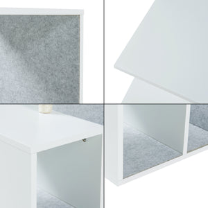 Beistelltisch mit Kratzsäule Masfjorden Weiß [en.casa]