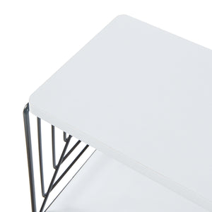 Wandregal Moss 39x18x23 cm Schwarz/Weiß [en.casa]