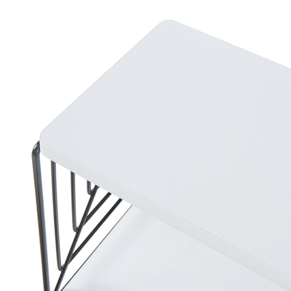 Wandregal Moss 39x18x23 cm Schwarz/Weiß [en.casa]