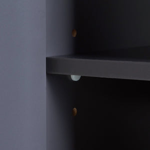 Hochschrank Overath 160x30x30cm Grau [en.casa]