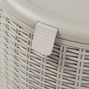 Kühlbox-Hocker Avetrana 44xØ40 cm Hellbraun [casa.pro]