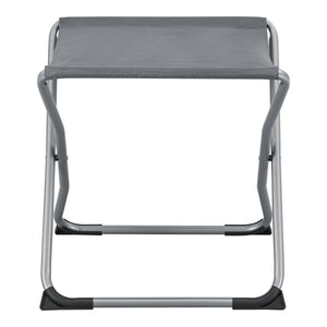 2-in-1 Campinghocker und -Tisch Barete 47x47x37 cm Grau [en.casa]