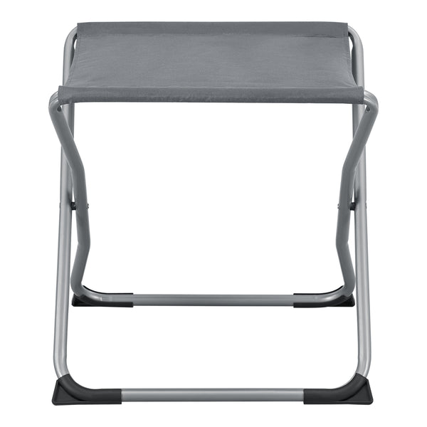 2-in-1 Campinghocker und -Tisch Barete 47x47x37 cm Grau [en.casa]