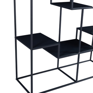 Standregal Råde Metall 180x100x35 cm Schwarz [en.casa]