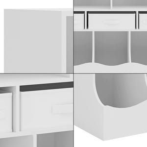 Kinderregal Vastesa 75x80x40 cm Weiß [en.casa]