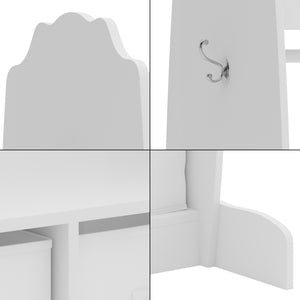 Kindergarderobe Moskenes 107x95x61 cm Weiß [en.casa]