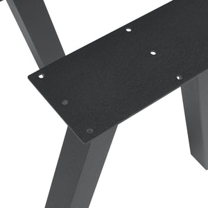 Tischgestell 2er Set Mariager 42x40cm Schwarz [en.casa]