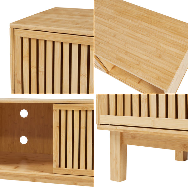 Fernsehschrank Ypäjä 150x42x50 cm Bambus Natur [en.casa]