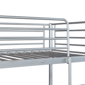 Metall-Etagenbett Soppsar 208,5x97x165 cm Silber [en.casa]