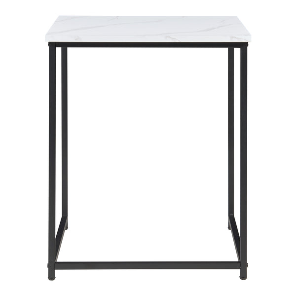 Satztisch Trollhättan 3-tlg. Marmoroptik, weiß [en.casa]