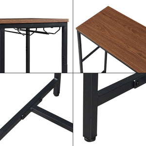 Bartisch Trøndelag 120x40x105 cm mit Weinregal für 15 Flaschen [en.casa]