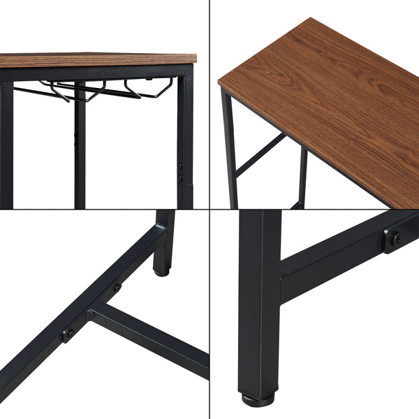 Bartisch Trøndelag 120x40x105 cm mit Weinregal für 15 Flaschen [en.casa]