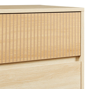 Kommode Landskrona 80x80x40 cm mit 3 Schubladen Eicheoptik [en.casa]